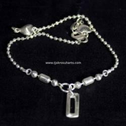 Gelang perak 925 Tangan rantai lada segi 4