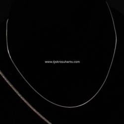 APL 163 Kalung Perak 925 Rantai   bulat gilap SDR X