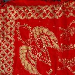 DKL 020 Kain Kampuh Manten Prodo Solo Merah Prodo Kristal warna SRL