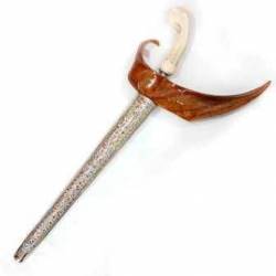 Keris Ladrang Solo akasia ukir Fiber slorok buntu crom
