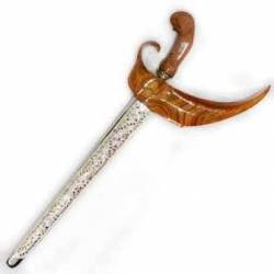 CAS 010 Keris Ladrang Solo Akasia Slorok Kerawang perak