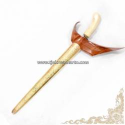 CAY 237 Keris Ladrang Yogya telesium Fiber tatah emas