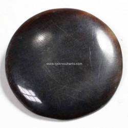 KTR 116 Kancing Tanduk Bulat Tebal Hitam D:3 cm HTT