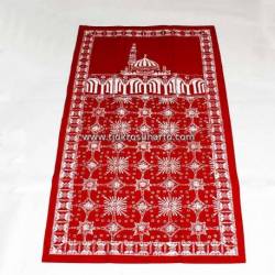 Sajadah Batik Cap merah maron kawung prabu BTN
