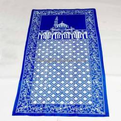 BLL 046 Sajadah Batik Cap Biru muda Kawung Benggol