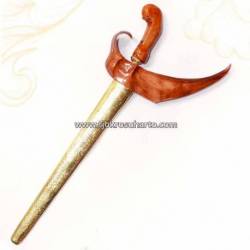 Keris Ladrang Solo Telesium Tatah Kuning Emas Tebal