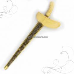 CAN 130 Keris Gayaman Yogya Mojo ukir Fiber Tatah Winoto kuningan emas Bakar
