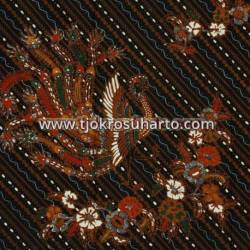 Wiyar Yogya Kombinasi Rakitan colet usus-ususan ceplok merak cemeng 230x115 cm MRF
