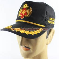 BTP 021 Topi Pet Bordir HB Hitam TNI