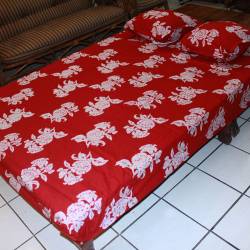 BLT 027 Sprei / Bedspread Katun double 240x160 m 2 Bantal + 1 Guling  Hijau MHD
