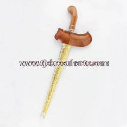 CAG 017 Keris Gayaman Solo Akasia Perak emas slorok buntu