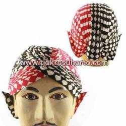 DBC 1157 Blangkon Yogya Cap Poleng merah Kecil kombinasi poleng Kecil bcp 462+bcp 585