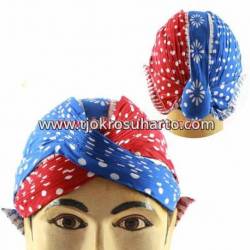 DBC 1165 Blangkon Yogya Cap Dele wutah Biru kombinasi Dele wutah Merah dhc 207+dhc 206
