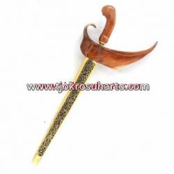 CAS 068 Keris Ladrang Solo Akasia Tatah Kuning bakar winoto