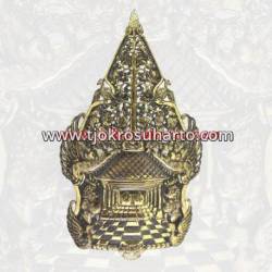 GCB 086 Lampu Dinding Gunungan Kuningan Hitam Besar  51 cm BGY