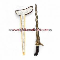 CSN 096 Keris Gayaman Yogya Sonokeling Tempel Nogo kuning slorok buntu emas perak batu