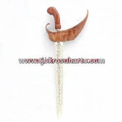 Keris Ladrang Solo telesium Tatah kerawang perak