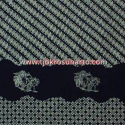BHH 798 Bahan Hem/rok batik Cap kelengan biru tiga negeri gerobak sapi klithik kawung BTN