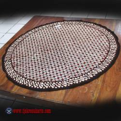 Taplak Meja Bulat batik cap Sogan G 1 m ANS