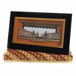 Pigura wayang kulit 26x16 cm Punokawan WWW