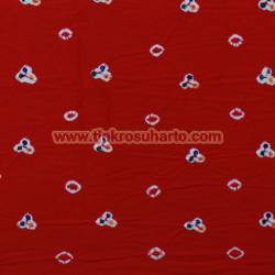 Bahan 2 m Kebayak Kembang cengkeh Merah Bendera MYT