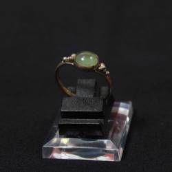 Cincin Perak 925 Batu Coklat Bulat Q