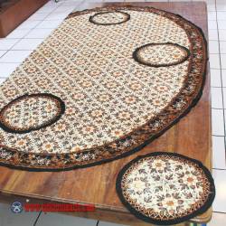 Taplak Meja Makan persegi batik cap Sogan A 150x150 cm ANS