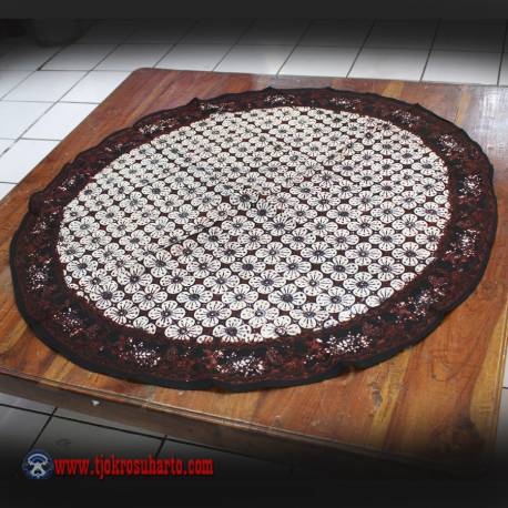 Taplak Meja Bulat batik cap Sogan D 1 m ANS