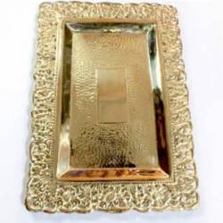 Box persegi kerawang 15x8 cm kuningan DRM